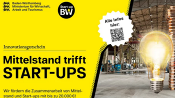 Symbolbild für den Innovationsgutschein „Mittelstand trifft Start-ups“