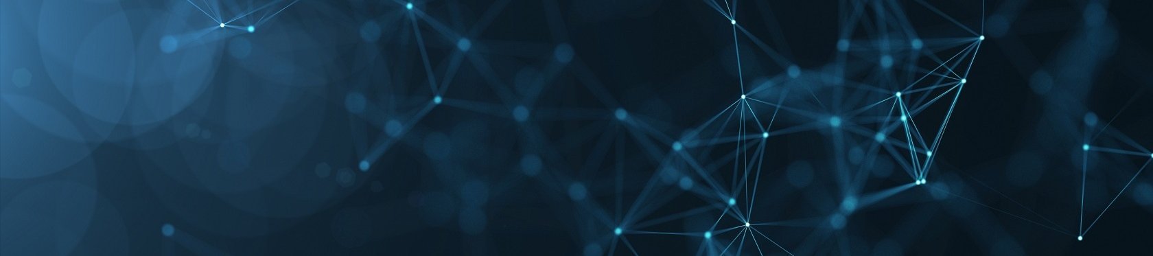 Ein Blaues Volumen in welchem helle Lichtpunkte durch linien verbunden geometrisch Formen bilden