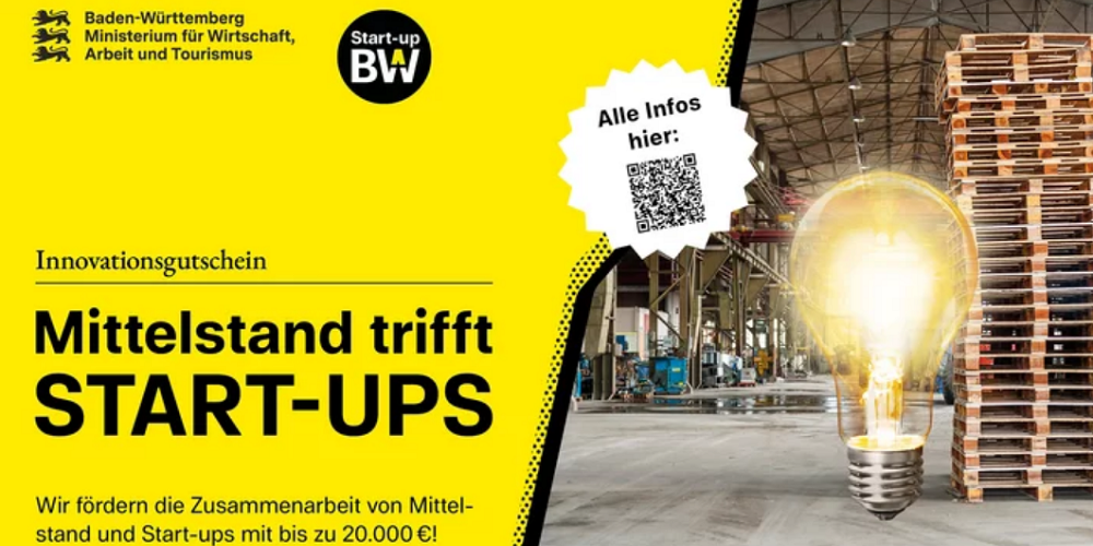 Symbolbild für den Innovationsgutschein „Mittelstand trifft Start-ups“