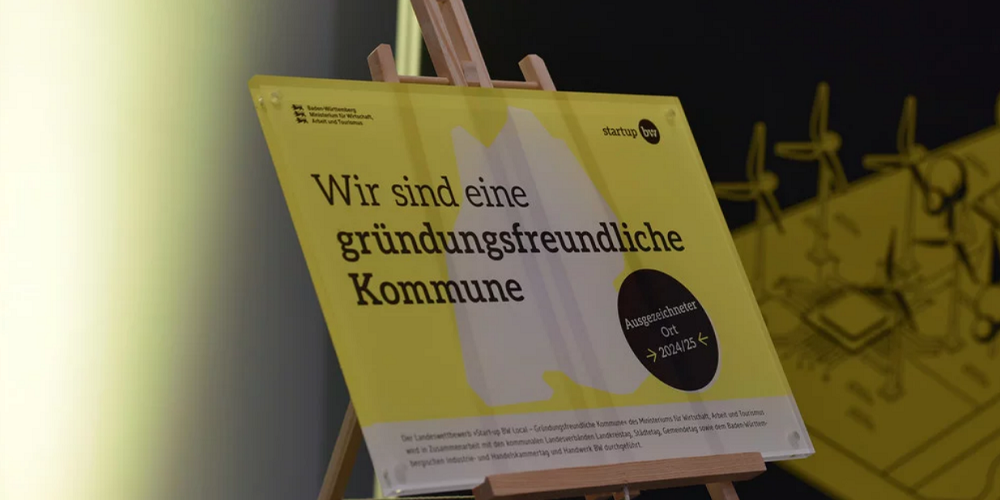 Symbolbild für den Landeswettbewerb „Start-up BW Local – gründungsfreundliche Kommune“